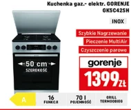 Kuchenka gazowo-elektryczna Gorenje