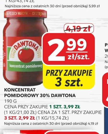 Koncentrat pomidorowy Dawtona