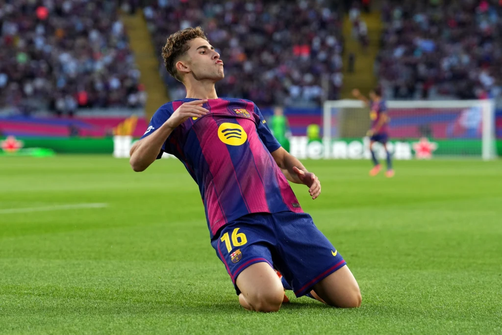 Fermin Lopez zdobył trzy gole w meczu Ligi Mistrzów z Olympiakosem Pireus