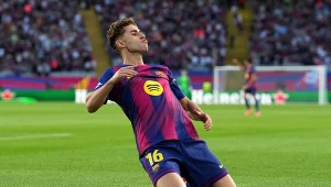 Fermin Lopez zdobył trzy gole w meczu Ligi Mistrzów z Olympiakosem Pireus