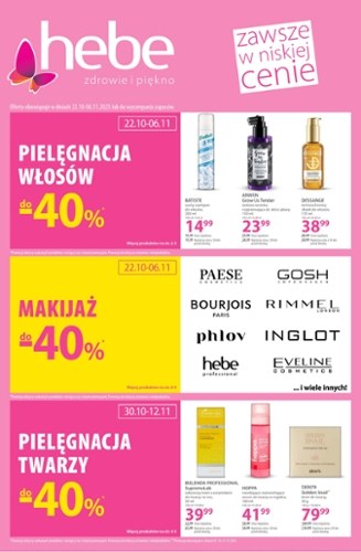 Gazetka promocyjna Hebe, ważna od 22.10.2025 do 06.11.2025.