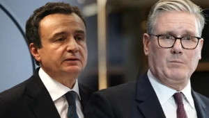 Premier Kosowa Albin Kurti i Wielkiej Brytanii Keir Starmer