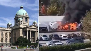 Strzały przed budynkiem serbskiego parlamentu