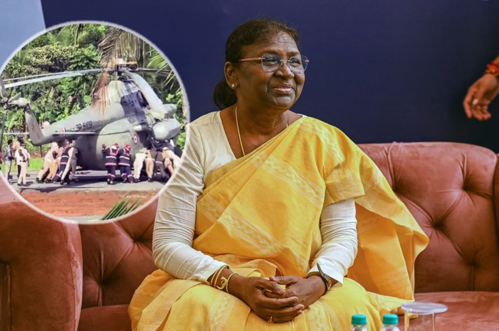 Incydent podczas lądowania helikoptera z prezydent Indii na pokładzie Incydent podczas lądowania helikoptera z prezydent Indii na pokładzie