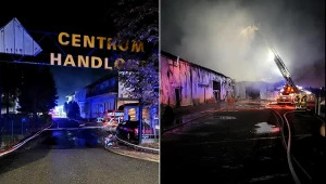 Pożar hali we Włocławku