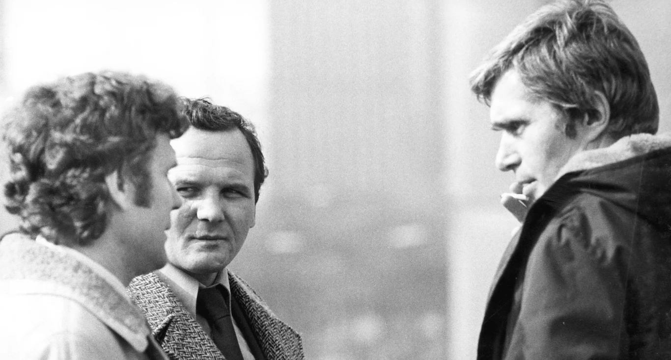 Jan Szczepański, Jerzy Kulej i Marek Piwowski na planie filmu "Przepraszam, czy tu biją?" Jan Szczepański, Jerzy Kulej i Marek Piwowski na planie filmu "Przepraszam, czy tu biją?"