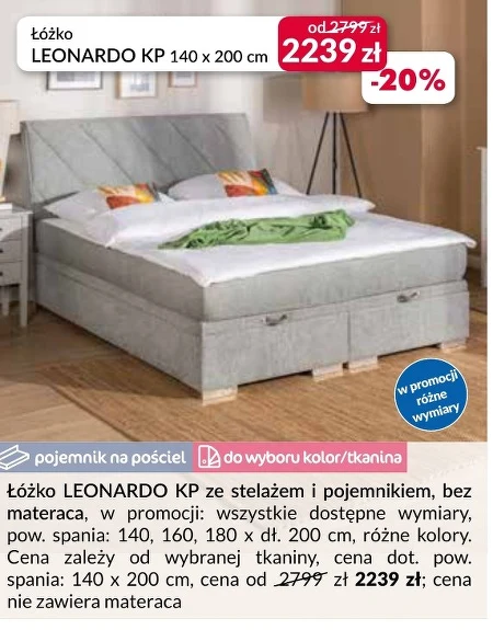 Łóżko Leonardo