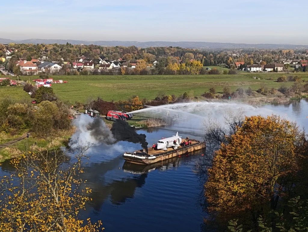 Ćwiczenia ratownictwa lotniskowego odbyły się 23 października w Opactwie Benedyktynów w Tyńcu