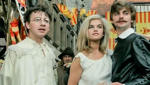 Zbigniew Zamachowski, Katarzyna Figura i Stefan Każuro w filmie "Pierścień i róża"