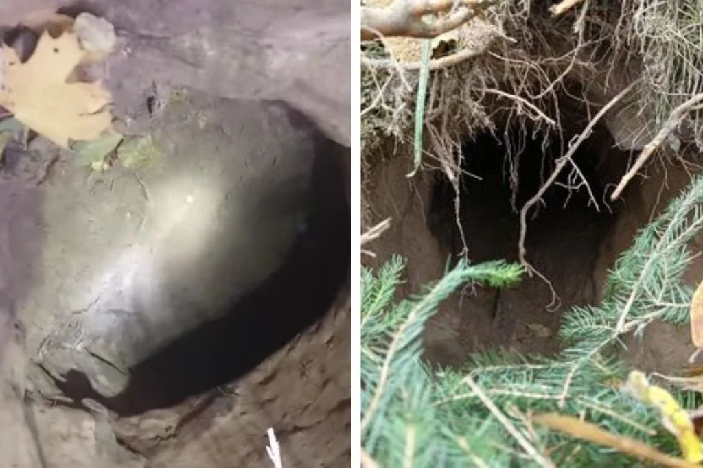 Podkop na polsko - białoruskiej granicy