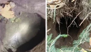 Podkop na polsko - białoruskiej granicy