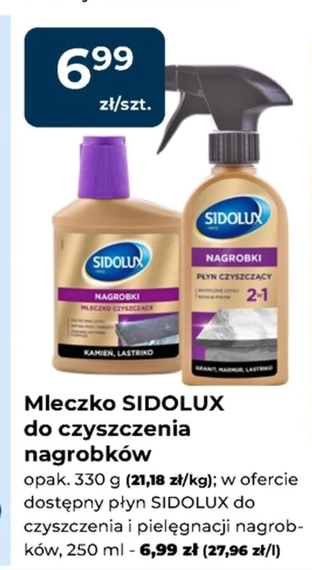 Mleczko do czyszczenia nagrobków Sidolux