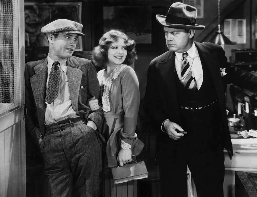 Clara Bow, Richard Arlen i Anders Randolf w filmie "Karkołomne zakręty" z 1929