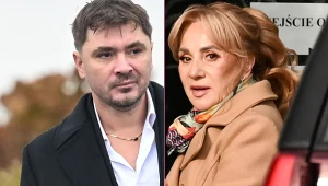 Daniel Martyniuk dotarł na chrzest syna. Wspierała go wystrojona matka