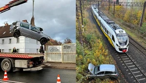 Samochód spadł z wiaduktu. Za kierownicą 18-latka