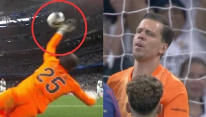 Wojciech Szczęsny obronił rzut karny w meczu Real Madryt - FC Barcelona