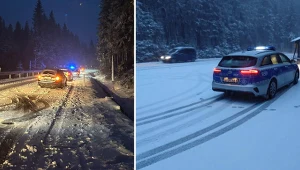 Atak zimy paraliżuje region Polski. Zablokowana droga i uwięzieni podróżni