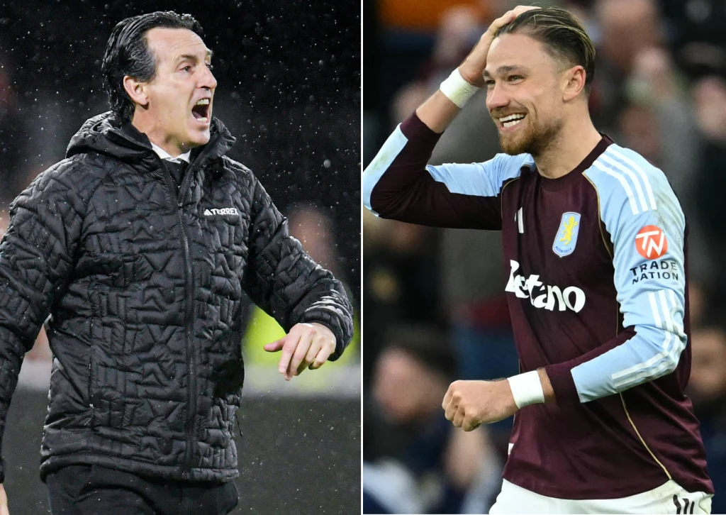 Unai Emery i Matty Cash Unai Emery i Matty Cash