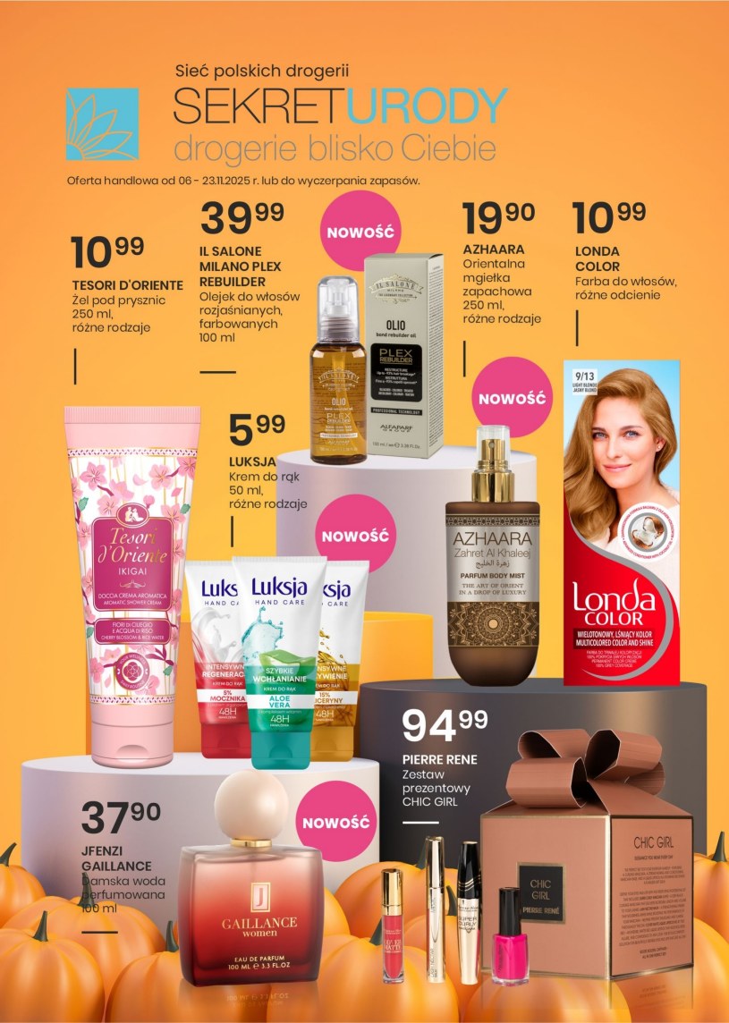 Gazetka promocyjna Drogerie Sekret Urody - ważna od 08. 11. 2025 do 23. 11. 2025