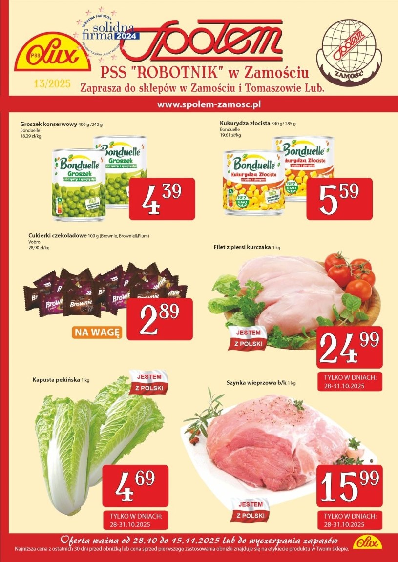 Gazetka promocyjna PSS Zamość - ważna od 28. 10. 2025 do 15. 11. 2025