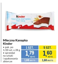 Kanapka mleczna Kinder