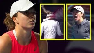 Emocje podczas meczu Igi Świątek z Donną Vekić w 2020 roku