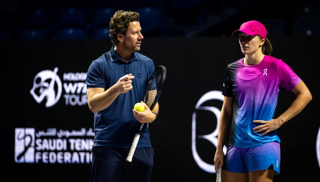 Wim Fissette i Iga Świątek Wim Fissette i Iga Świątek