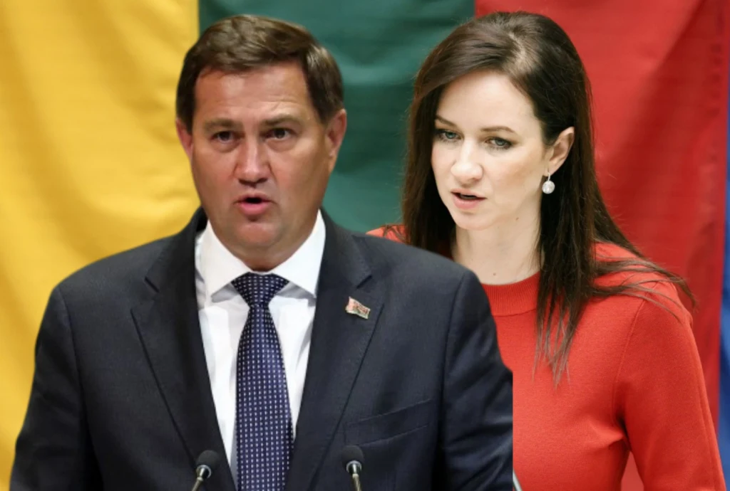 Szef MSZ Białorusi Maksym Ryżenkow odpowiedział na decyzję litewskiego rządu. Na zdj. po prawej premier Inga Ruginiene Szef MSZ Białorusi Maksym Ryżenkow odpowiedział na decyzję litewskiego rządu. Na zdj. po prawej premier Inga Ruginiene