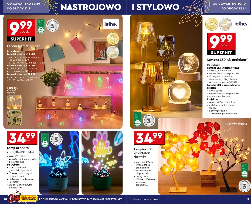 Lampki LED z Biedronki