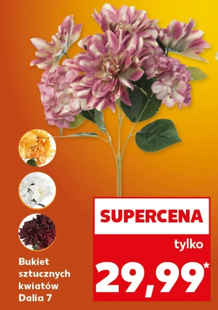 Bukiet kwiatów sztucznych Dalia