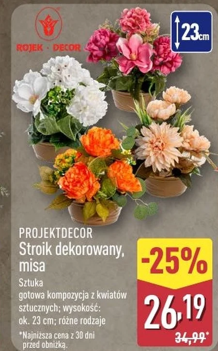 Stroik dekorowany Projektdecor