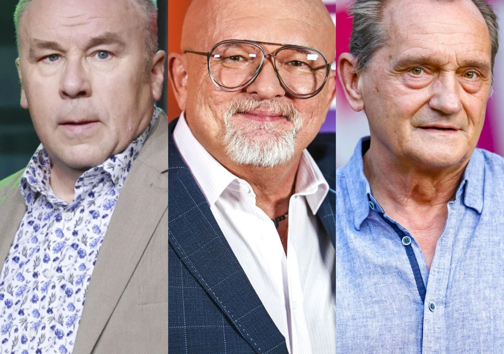 Gwiazdy i reżyser "Rancza": Bogdan Kalus, Wojciech Adamczyk, Wojciech Wysocki