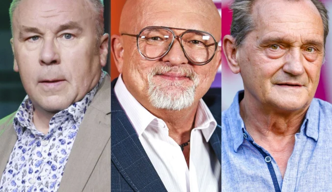 Gwiazdy i reżyser "Rancza": Bogdan Kalus, Wojciech Adamczyk, Wojciech Wysocki
