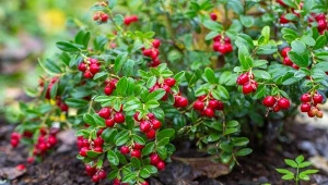 Borówka brusznica (Vaccinium vitis-idaea).