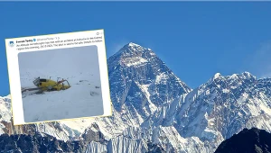 Wypadek małego śmigłowca w Himalajach