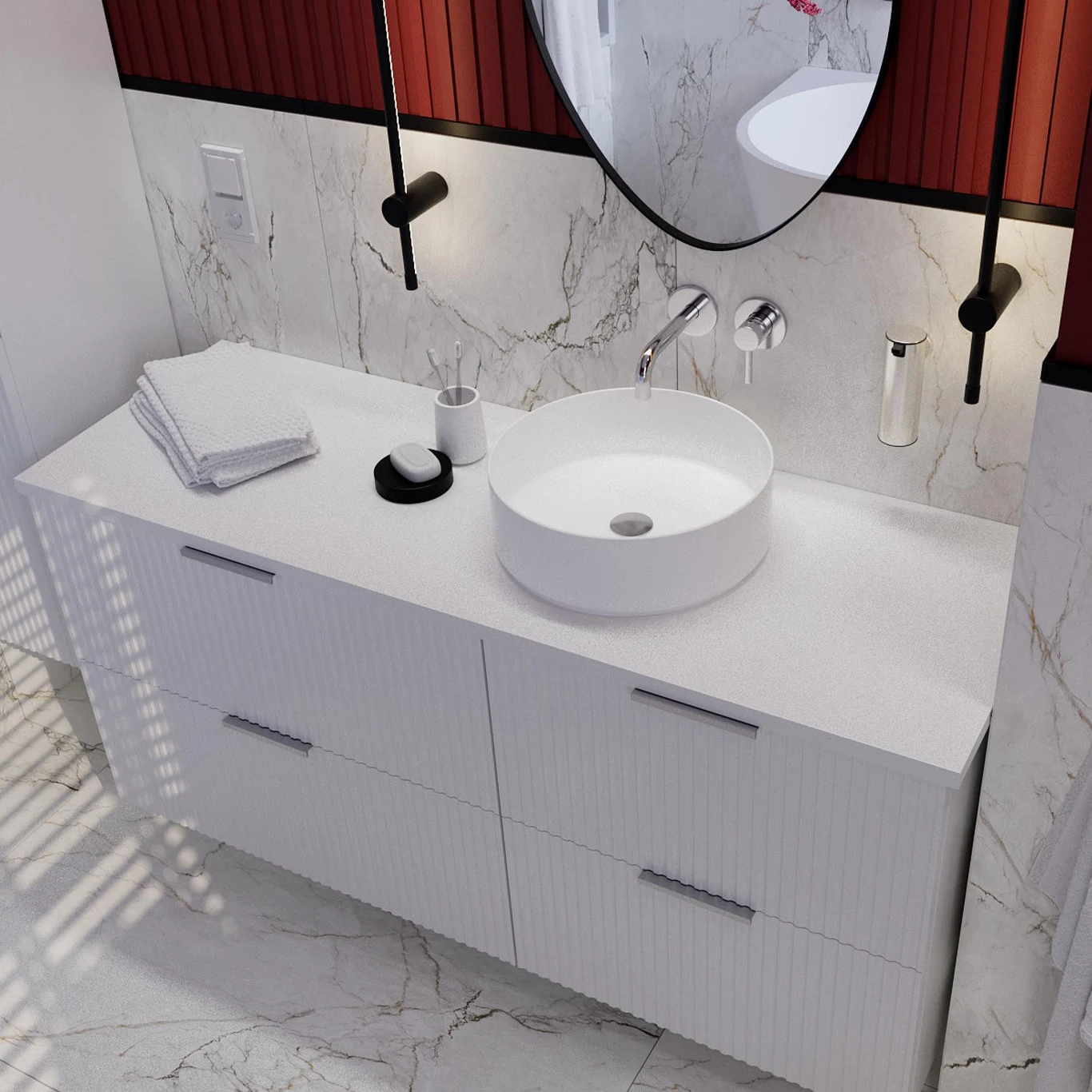 Im mniej miejsca do dyspozycji w łazience, tym bardziej liczy się aspekt praktyczny lustra