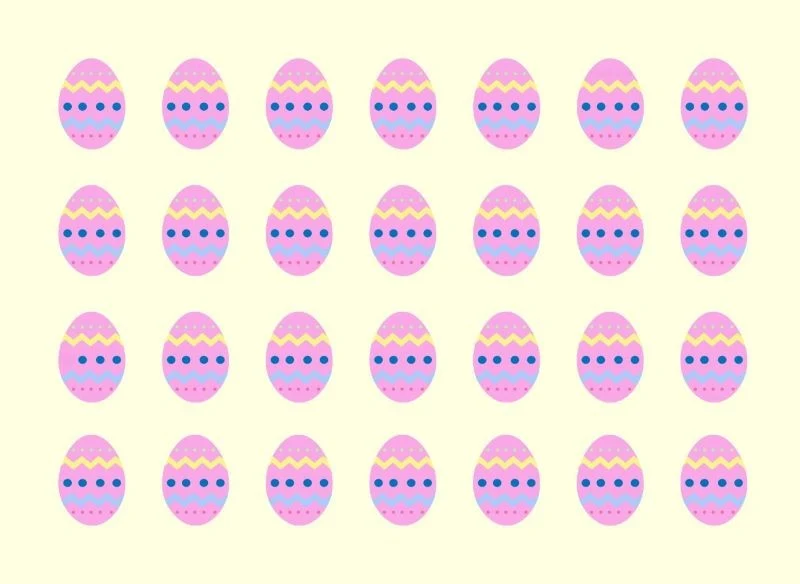 Znajdź 2 pisanki, które wyglądają inaczej