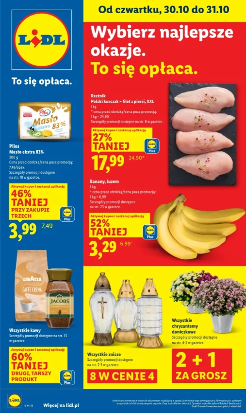 Fragment gazetki Lidla, obowiązującej od 30 do 31 października