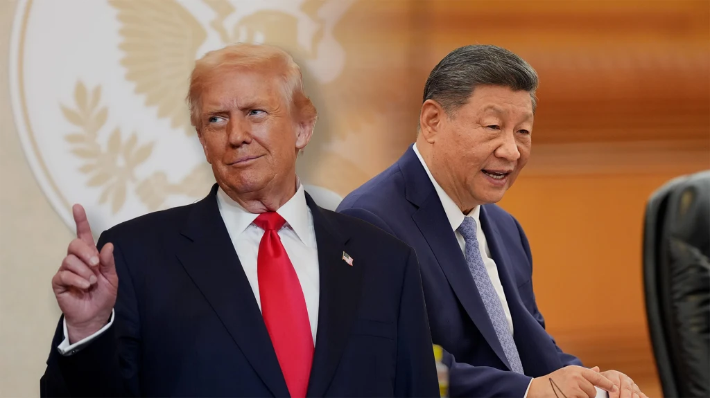 Prezydent USA Donald Trump (fot. Andrew Harnik/Getty Images) i przywódca Chińskiej Republiki Ludowej Xi Jinping (fot. Ichiro Banno - Pool/Getty Images), kolaż: A. Włodarczyk