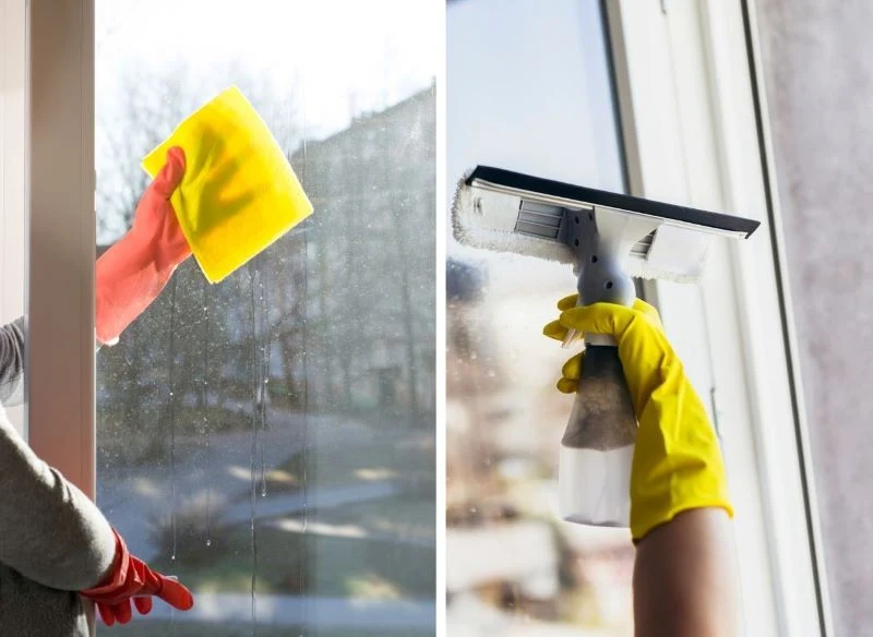 Do mycia okien można podejść tradycyjnie, sięgając po ścierkę i wodę z płynem lub wykorzystując myjkę z dozownikiem