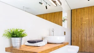 Zastąpienie płytek nowatorskimi rozwiązaniami zmienia zupełnie obraz wnętrza. Jak wykończyć je tanio i modnie? Oto pomysły na łazienkę bez płytek.