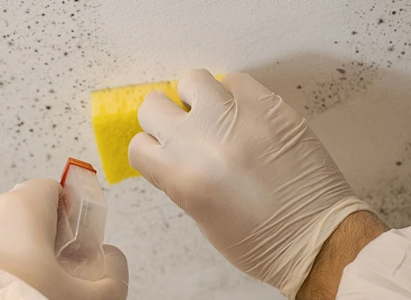Nałóż preparat na ścianę za pomocą butelki z atomizerem, rozpylając go na ogniska pleśni, a po upływie określonego czasu zetrzyj gąbką lub starym r...