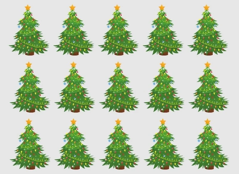 Tylko najbardziej spostrzegawczy znajdą 3 różnice między choinkami