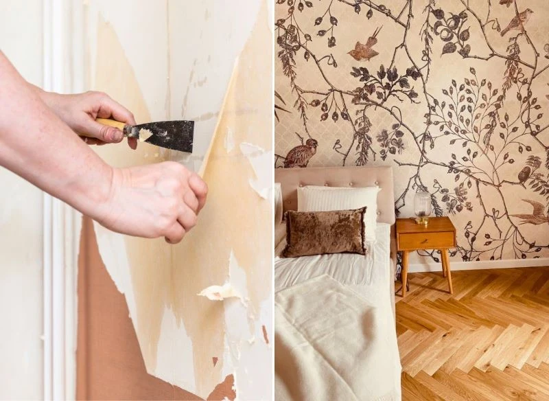 Samo użycie skrobaka nie wystarczy do zdjęcia starej tapety i oczyszczenia ściany przed położeniem nowej tkaniny ozdobnej