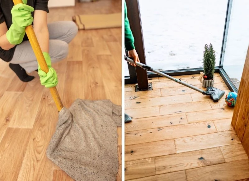 Zanim przejdziesz do mycia podłogi z paneli, zawsze dokładnie ją odkurz