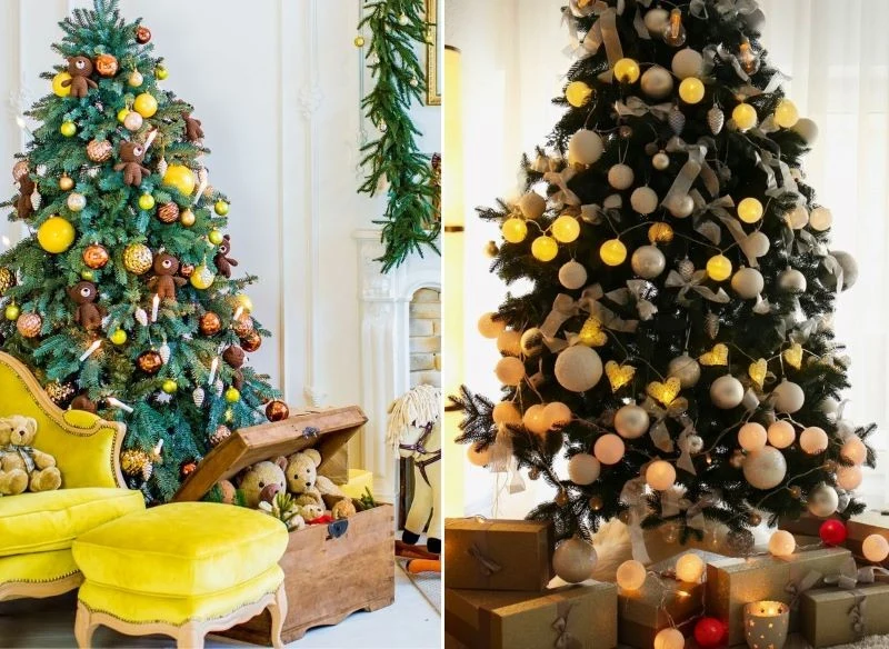 Kolory na choince mogą być spójne z pozostałymi elementami wystroju wnętrza lub mogą zupełnie się od nich różnić