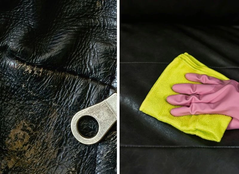 Zarówno skóra z połyskiem, jak i materiał z matowym wykończeniem wymagają regularnej, umiejętnej konserwacji, aby nie pojawiły się na nich przebarw...