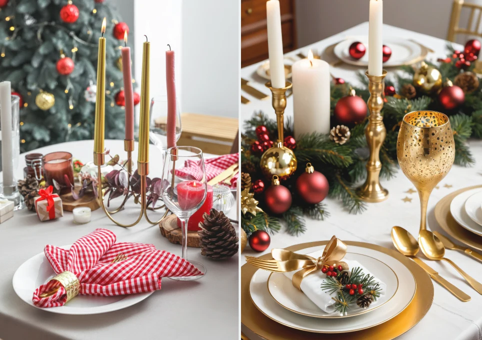 Dekoracje świątecznego stołu