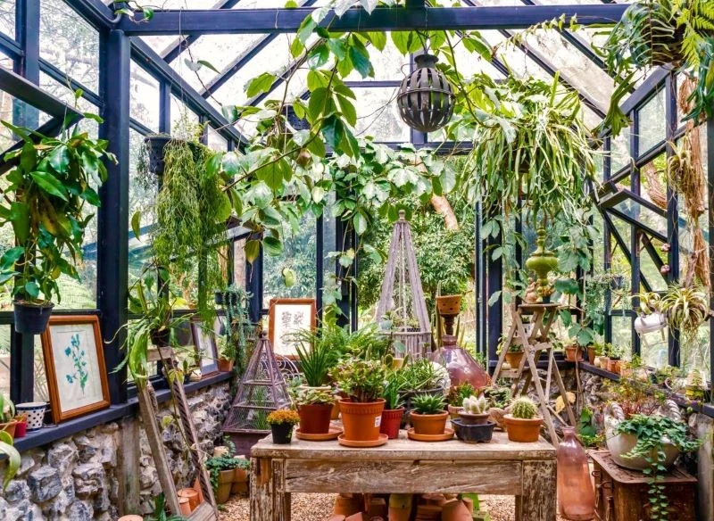 Zlokalizowanie ogrodu zimowego w przybudówce lub dostawione szklarni to dość popularne rozwiązanie