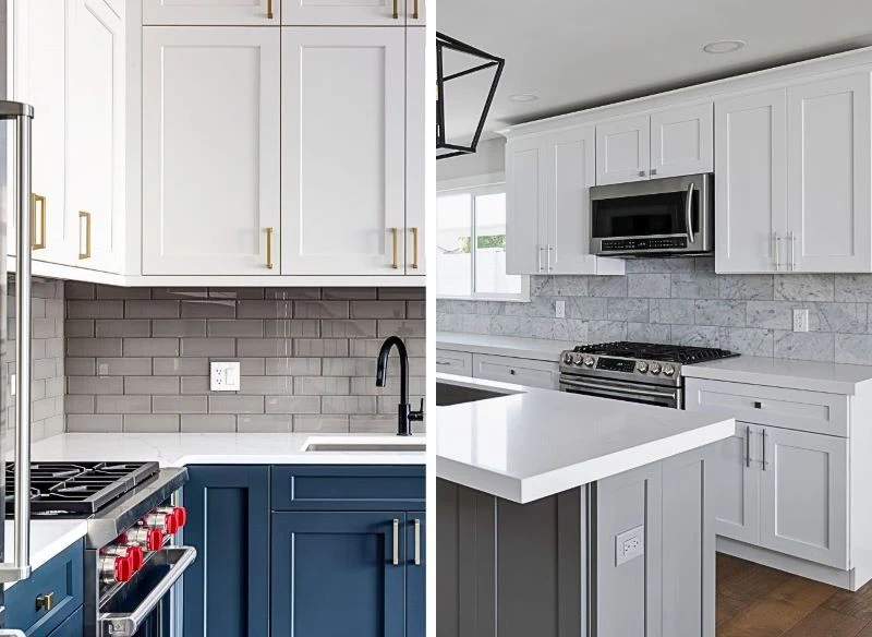 Kuchnia zmieni się nie do poznania, gdy wybierzesz inny kolor szafek – wyrazisty lub choćby delikatnie przełamujący kolorystyczną monotonię